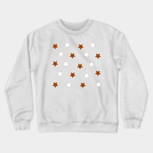 Orange and White Stars Crewneck Sweatshirt